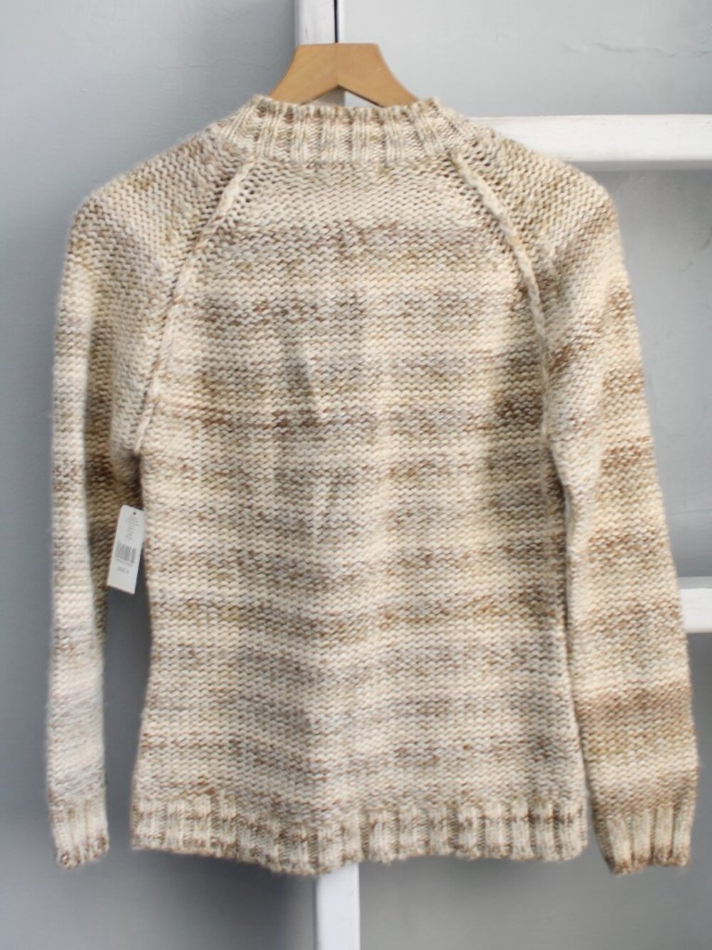 IE Relaxed Chunky Knit Marled Knit Button Cardigan Sweater Wool Blend Small NWT - Picture 2 of 5